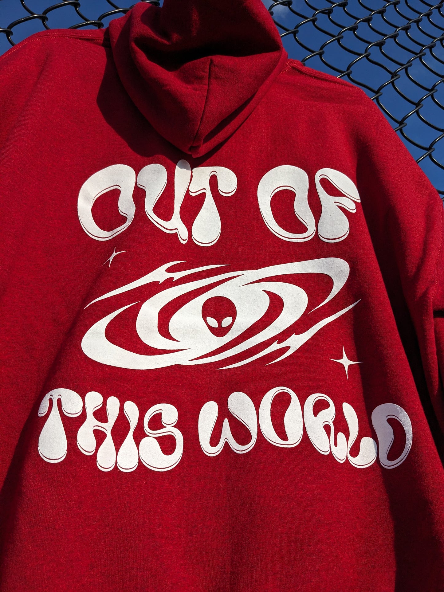 OUT OF THIS WORLD Hoodie - Cherry Red