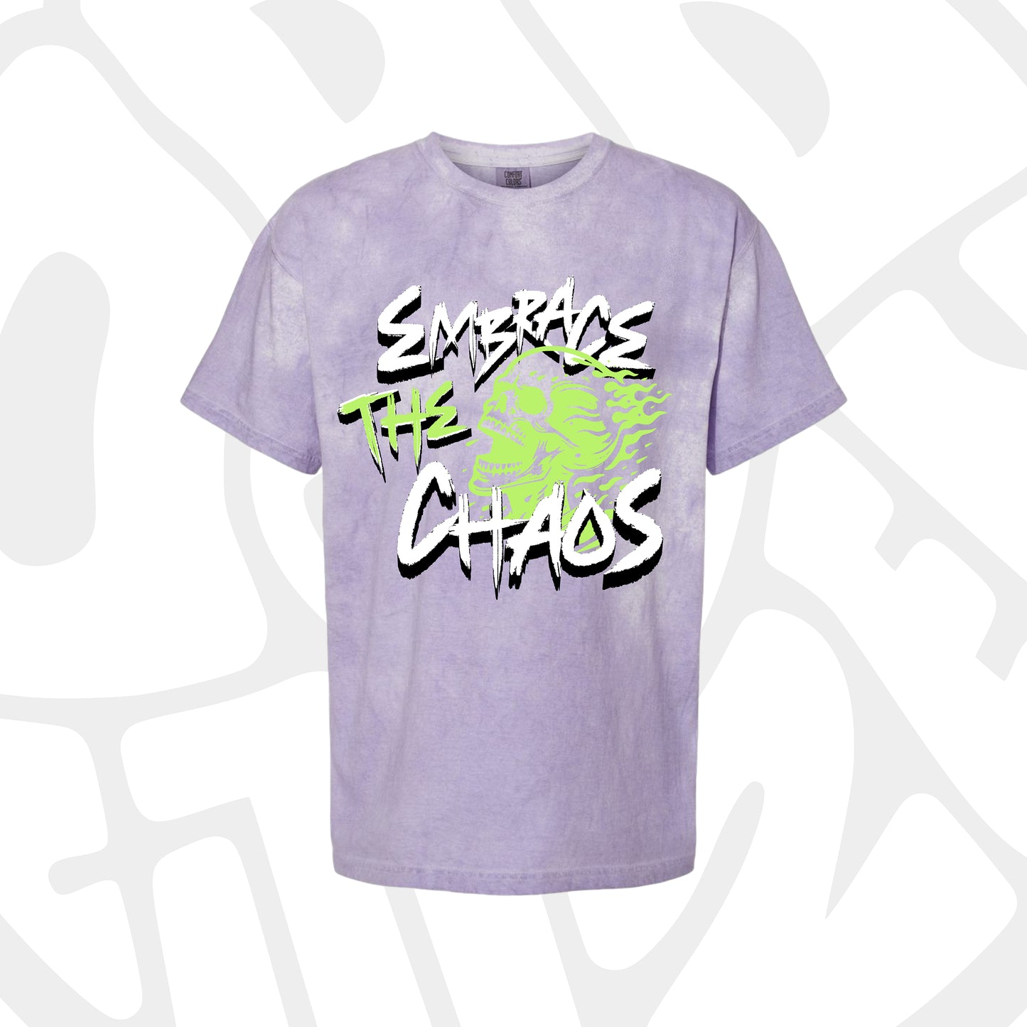 Embrace The Chaos Tee - Amethyst